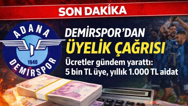 Adana Demirspor’dan dikkat çeken hamle: 5 bin TL üyelik tartışması