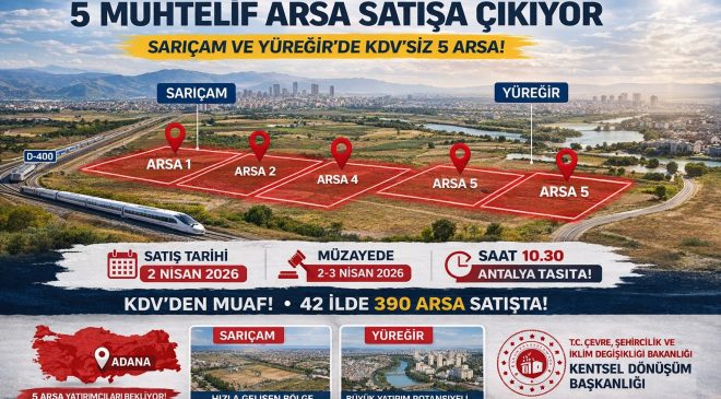 KDV’siz Arsa Satışı! Adana’da Yatırımcıya Büyük Fırsat