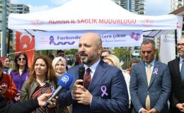 Adana’da Kanser Farkındalığı İçin Mor Balonlar Gökyüzüne Bırakıldı