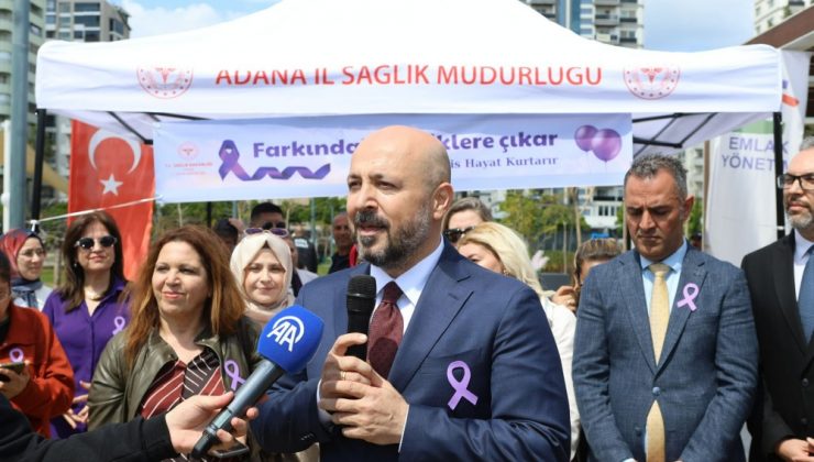 Adana’da Kanser Farkındalığı İçin Mor Balonlar Gökyüzüne Bırakıldı