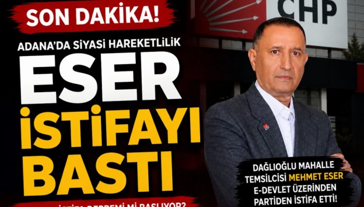 Mahalle karıştı… CHP’li Mehmet Eser istifa etti!